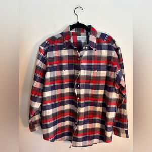 Lands End Women’s Flannel Plaid Casual Shirt